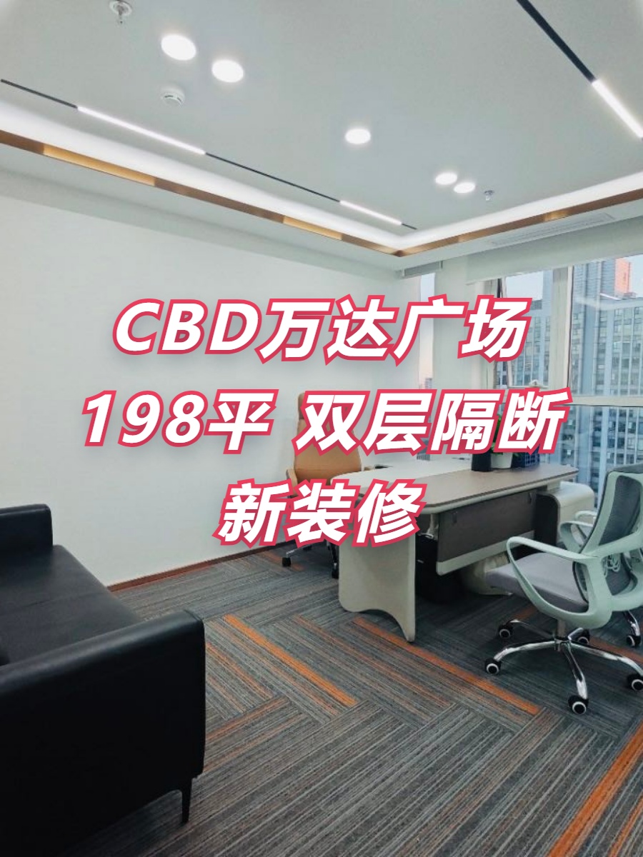 CBD万达广场198平 现房 双层隔断 新装修