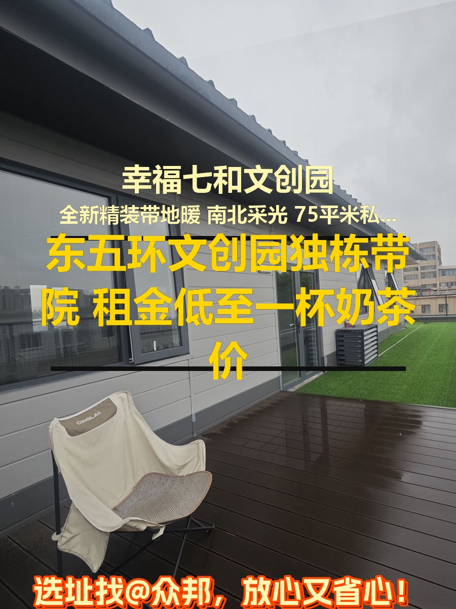 东五环文创园，租金低至一杯奶茶价