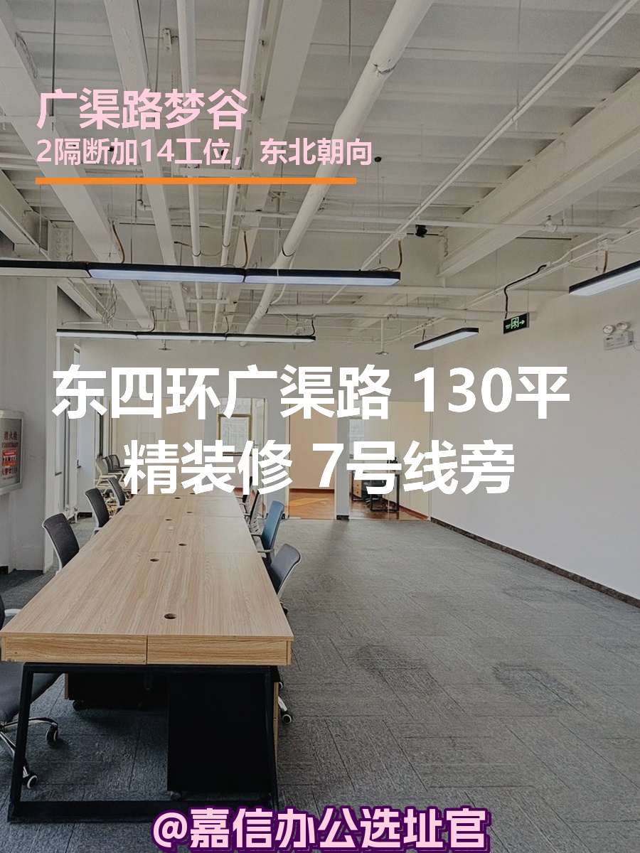 广渠路梦谷 130平米 东北朝向 7号线