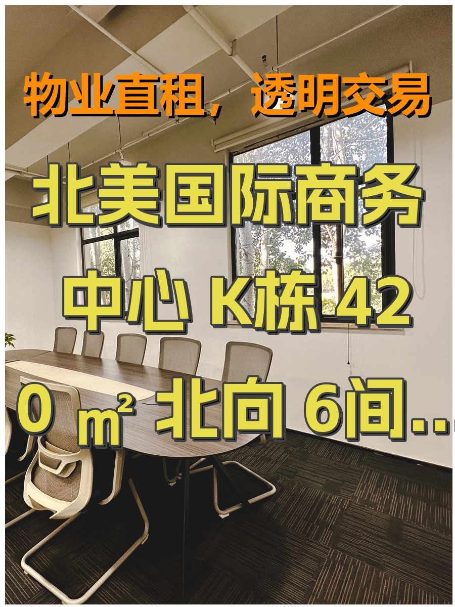 北美国际商务中心 K栋 420㎡ 北向 6间+机房