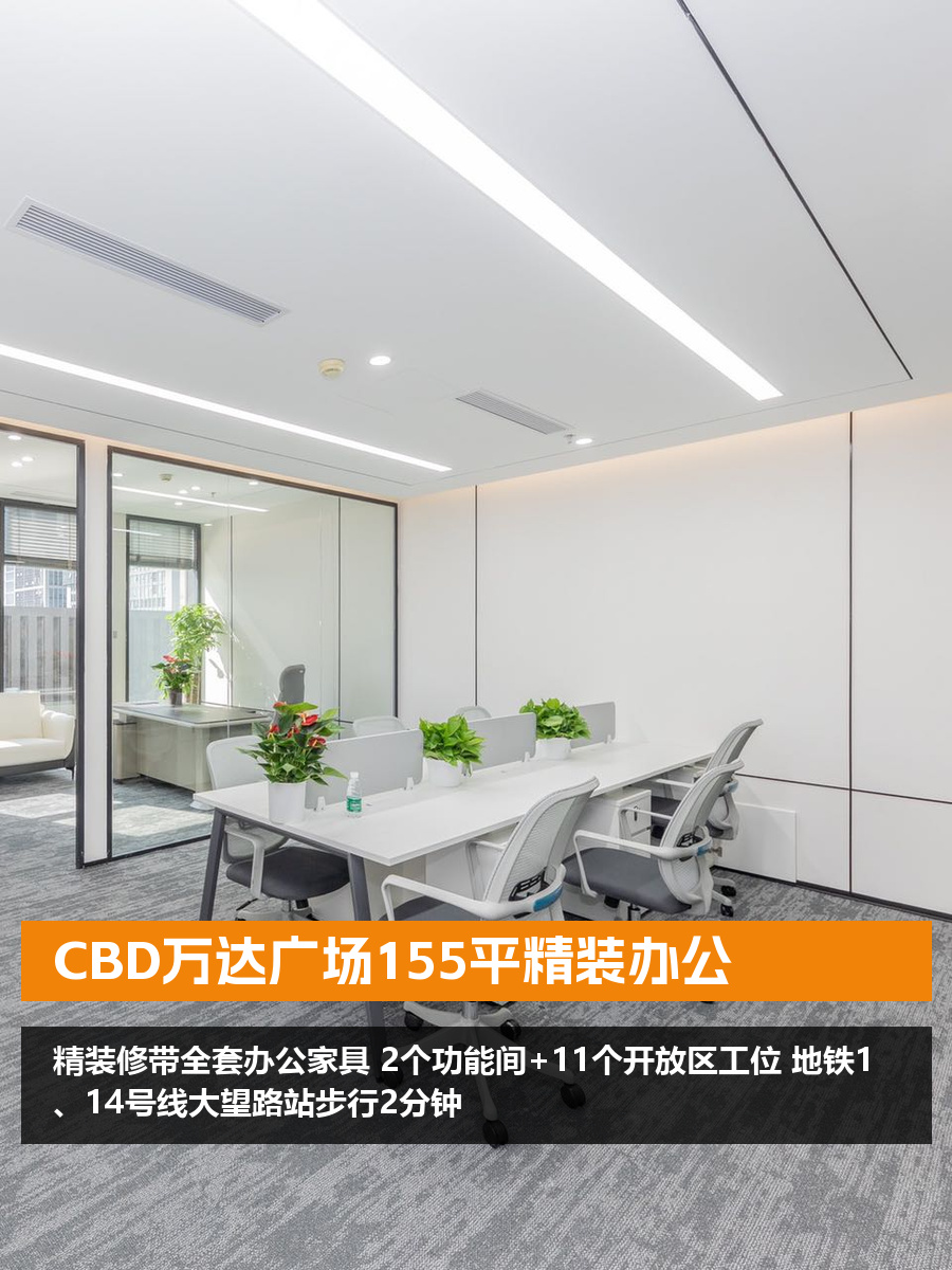 CBD万达广场155平米精装现房 双地铁