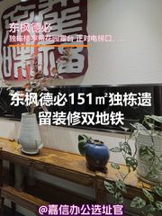 东枫德必151㎡独栋遗留装修双地铁 - 缩略图 1