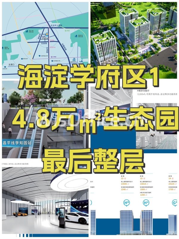 海淀学府区14.8万㎡生态园 最后整层 - 首图