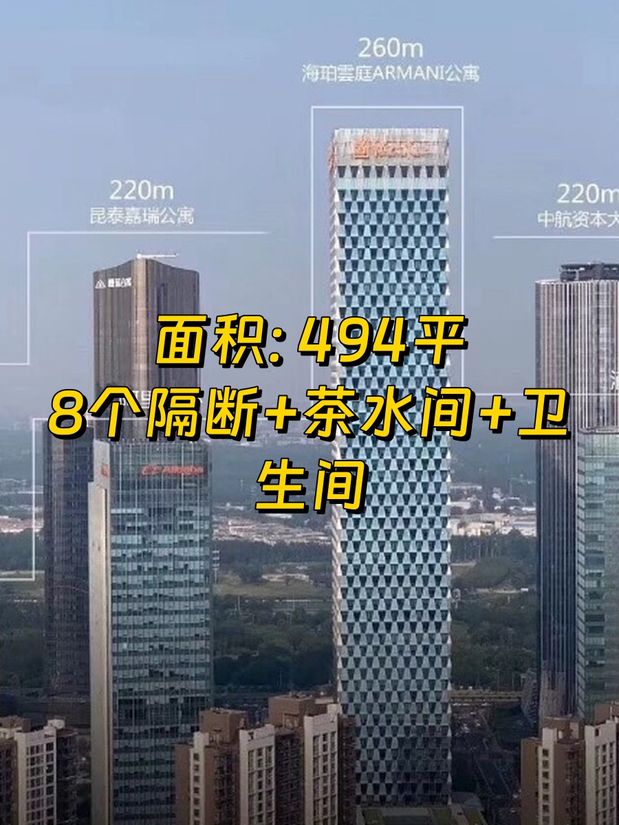 望京地标 中国锦 494平全景办公