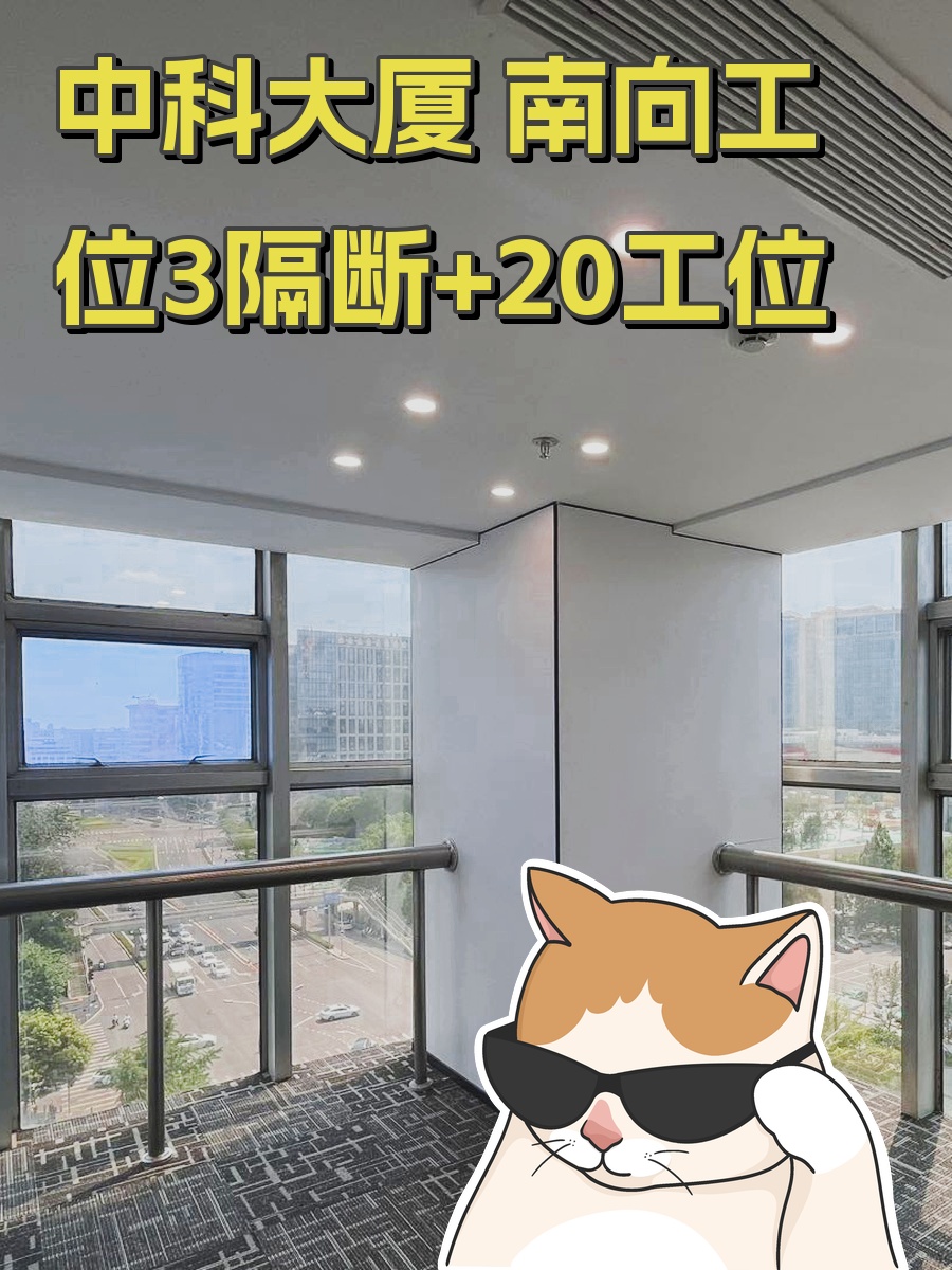 中科大厦 南向工位 3隔断