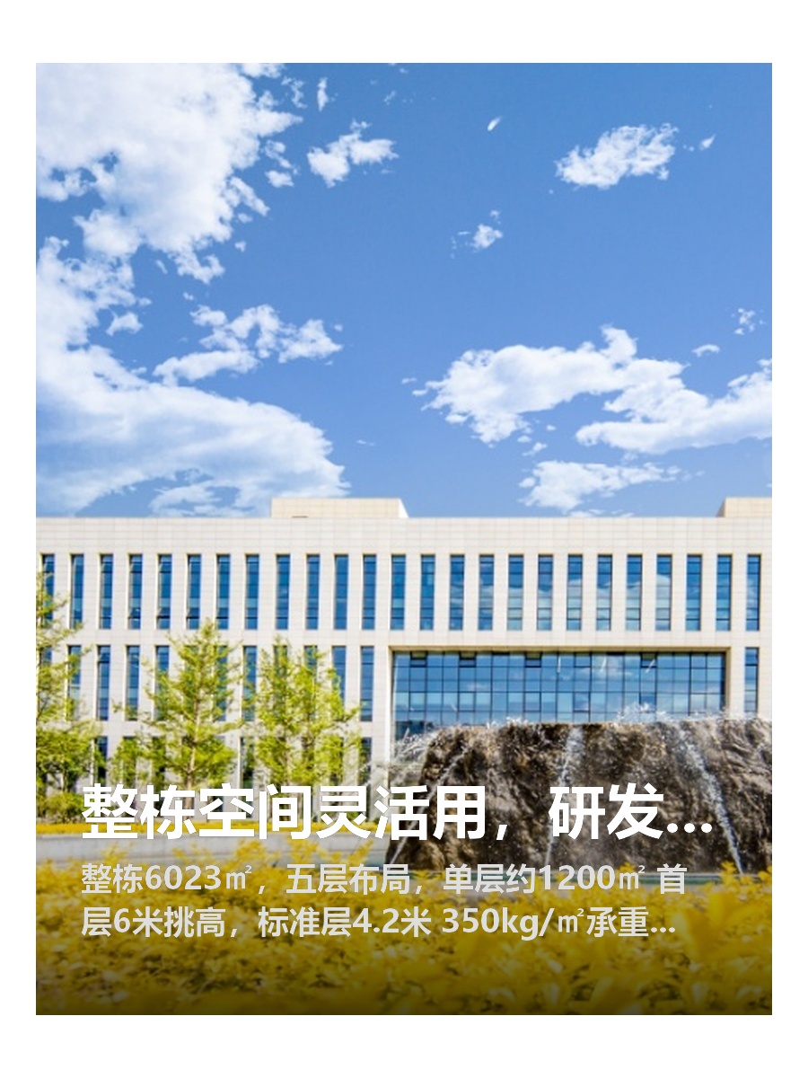 整栋空间灵活用，研发生产办公全搞定
