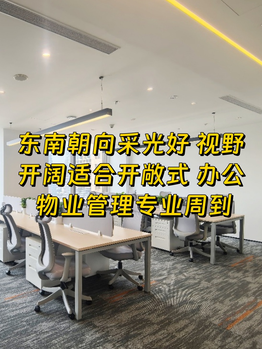 银泰中心26层办公空间东南向