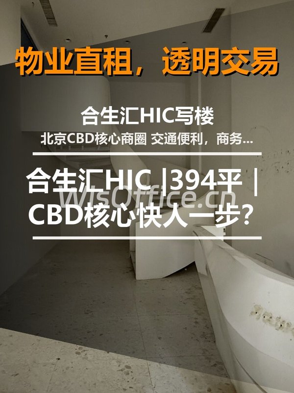 真房｜合生汇HIC |394平｜CBD核心快人一步？ - 首图
