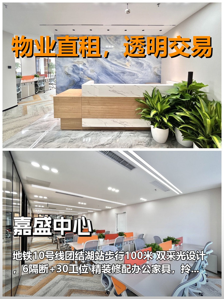 真房｜嘉盛中心｜395平｜5万｜双采光隔断