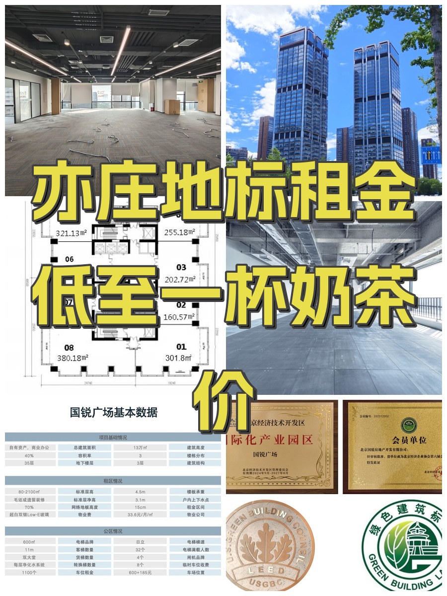 亦庄地标租金低至一杯奶茶价