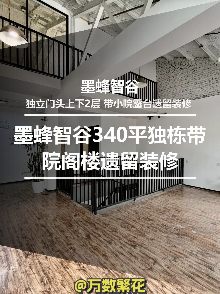 墨蜂智谷340平独栋带院阁楼遗留装修