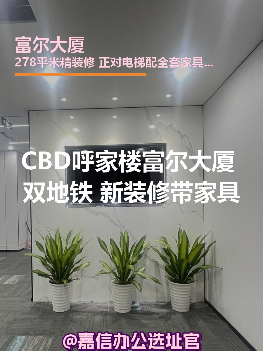 CBD现房富尔大厦 双地铁 新装修带家具