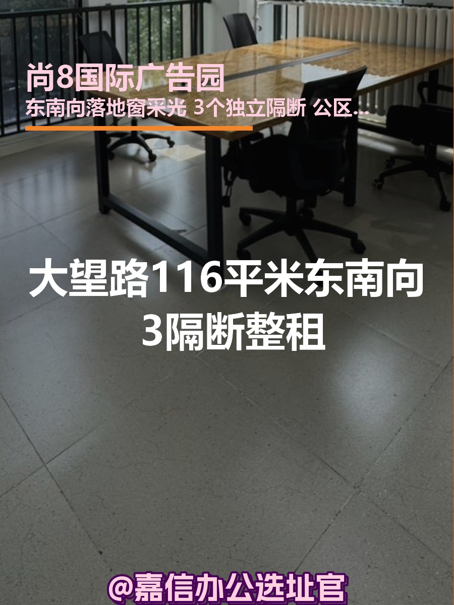 大望路116平米东南向 3隔断整租