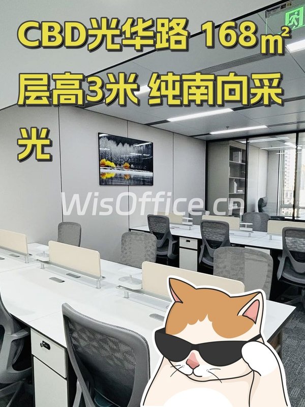 CBD光华路 168㎡ 层高3米 纯南向采光 - 首图