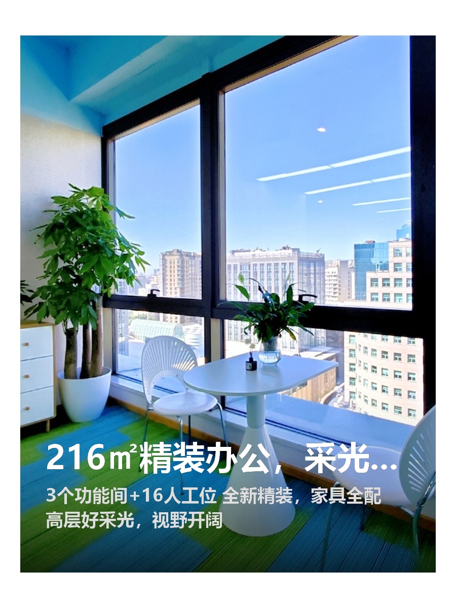 216㎡精装办公，采光无敌！