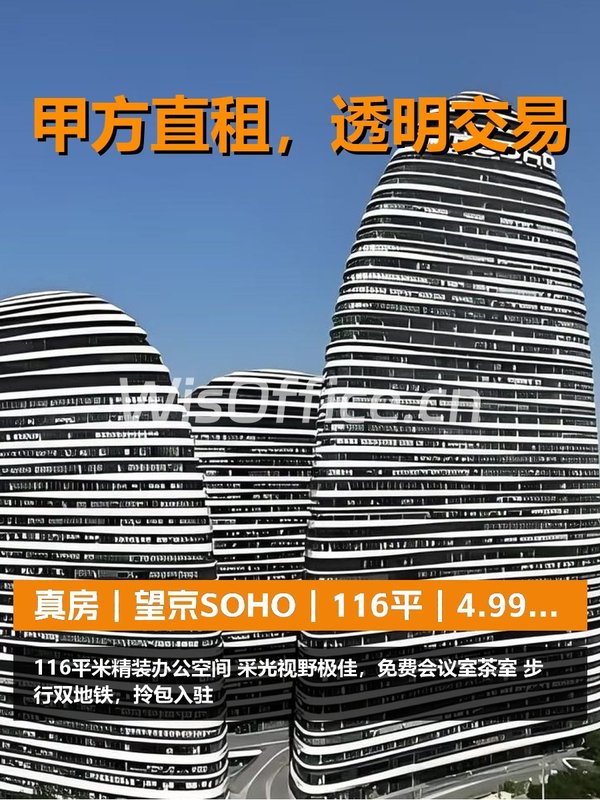真房｜望京SOHO｜116平｜4.99｜这算不算真香？ - 首图