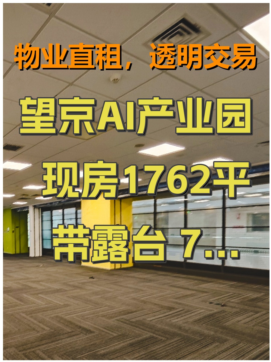 望京AI产业园 现房1762平 带露台 7隔间 150工位