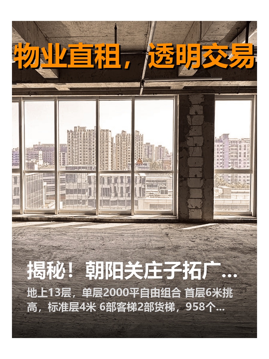 揭秘！朝阳关庄子拓广场的商业传奇
