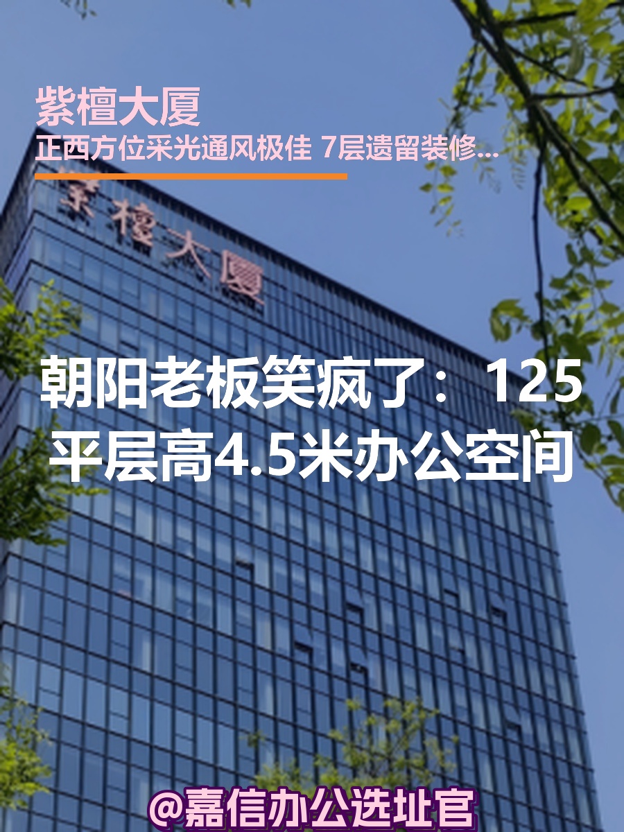 朝阳老板笑疯了：125平层高4.5米办公空间