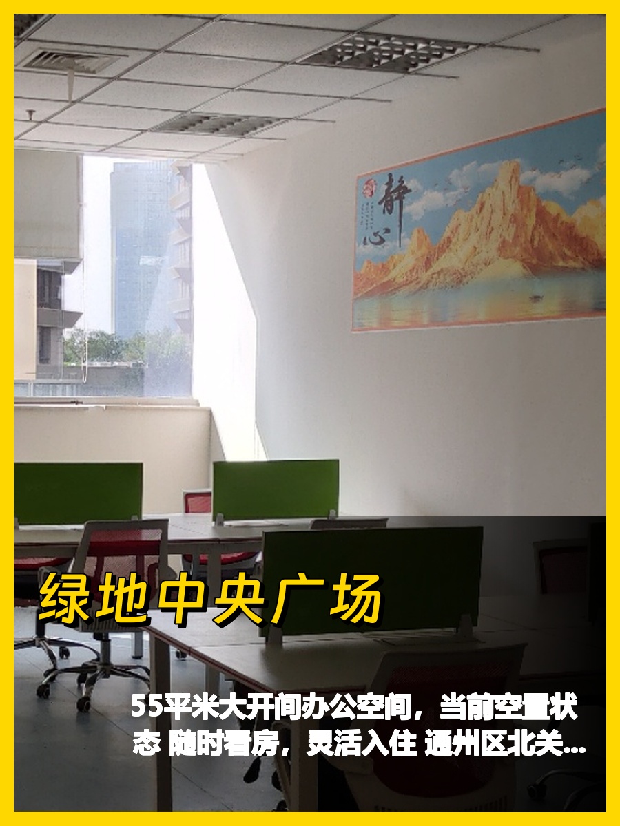真房｜绿地中央广场｜55平｜5500｜空置机会？