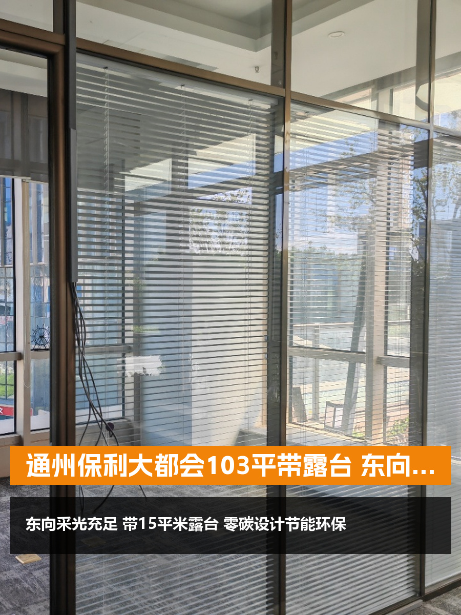 通州保利大都会103平带露台 东向采光好