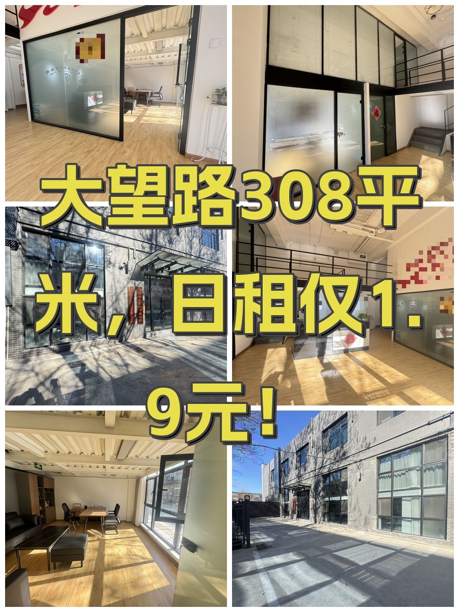 大望路308平米，日租仅1.9元！