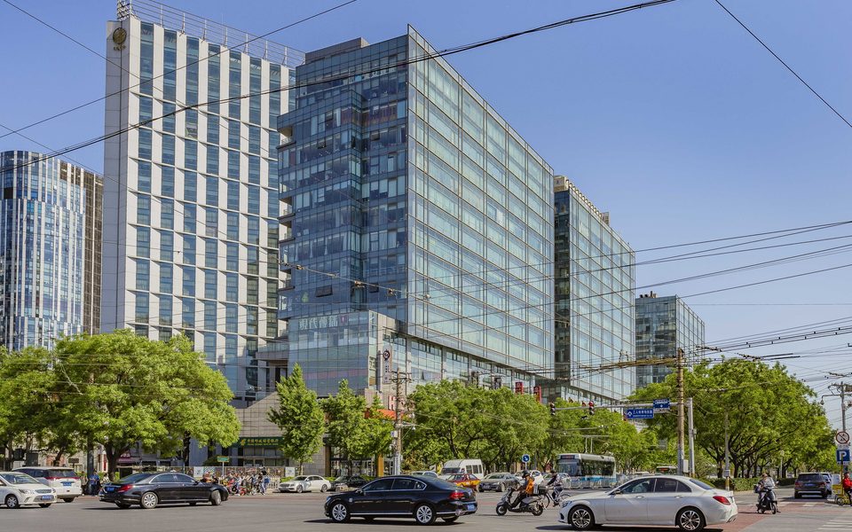 中国红街建筑物立面